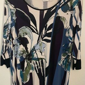 Avenue Multicolor Floral Women's Long Tunic- Size 22-24 US